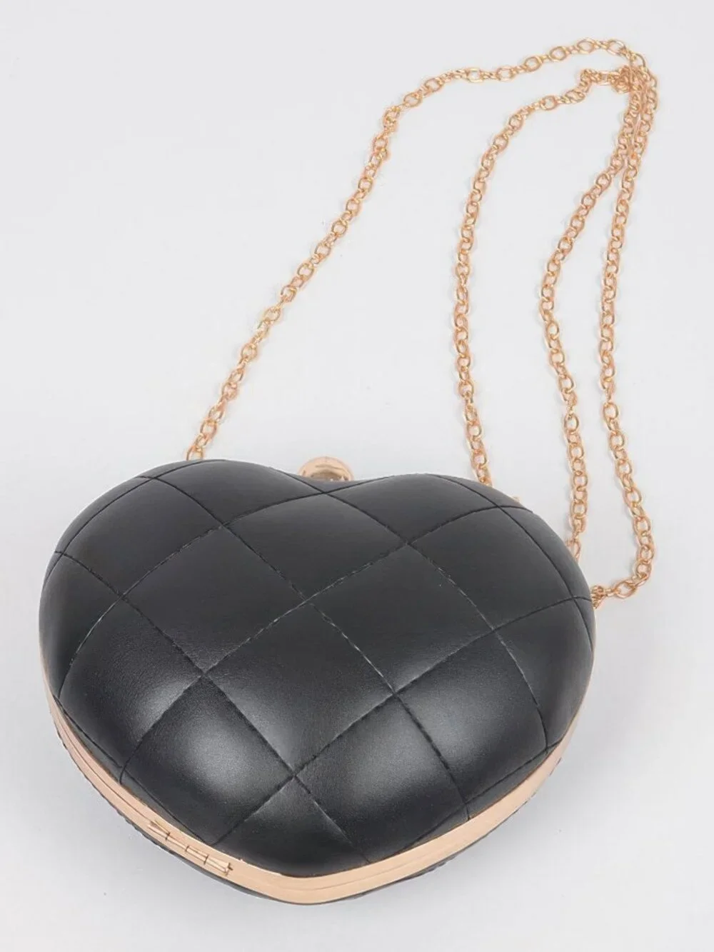Quilted Heart Crossbody Bag